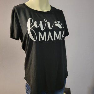 Maurices Black "Fur Mama" Graphic Short Sleeve Tee